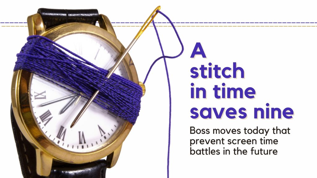 A stitch in time saves nine