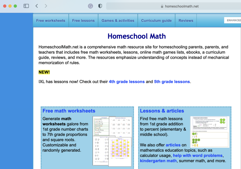 Homeschoolmath.net