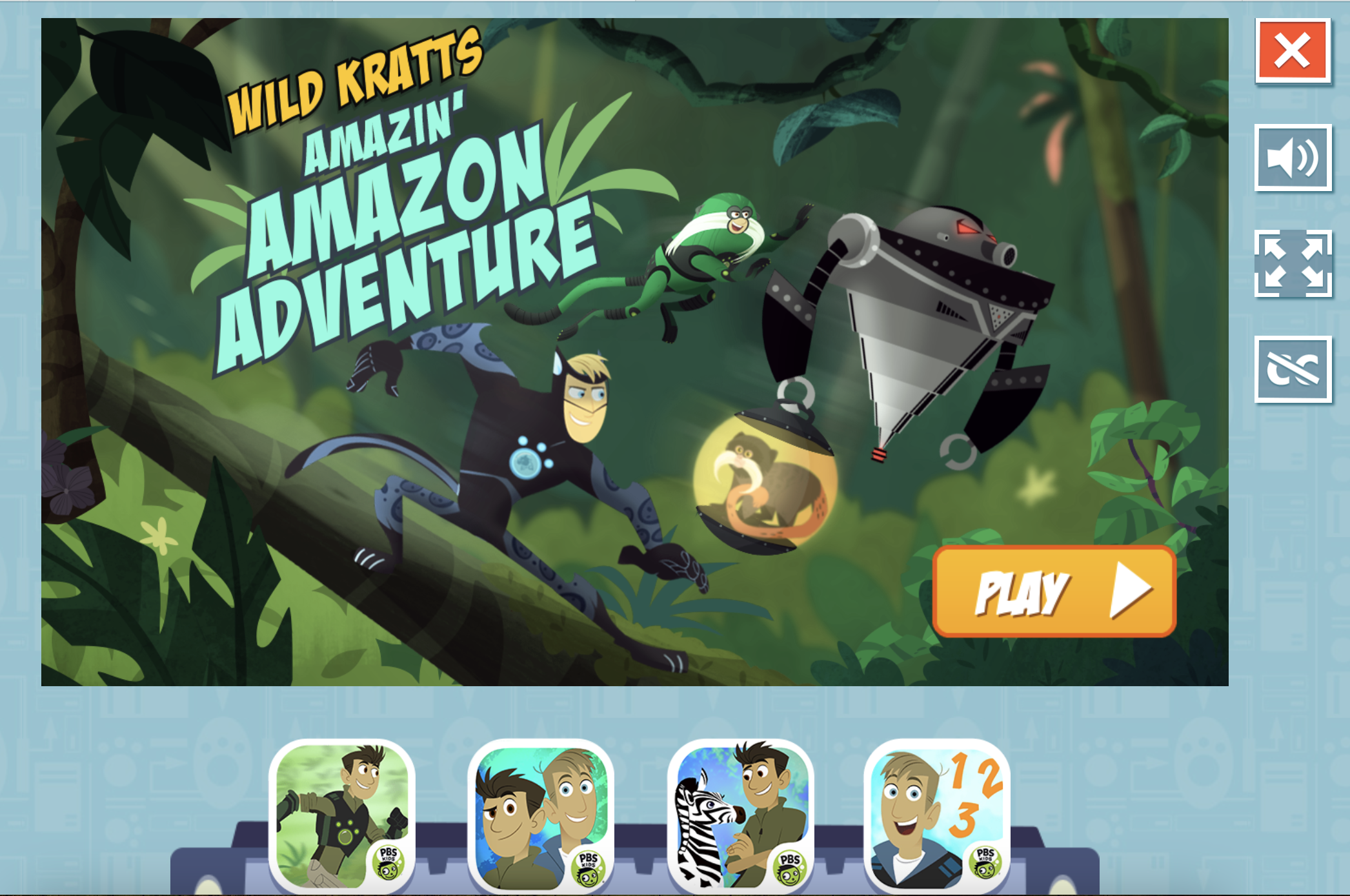 Amazin’ Amazon Adventure on PBSkids.org