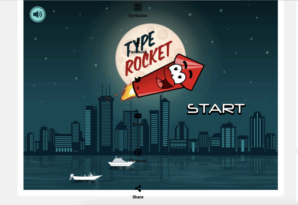 Type Rocket on Kidztype.com