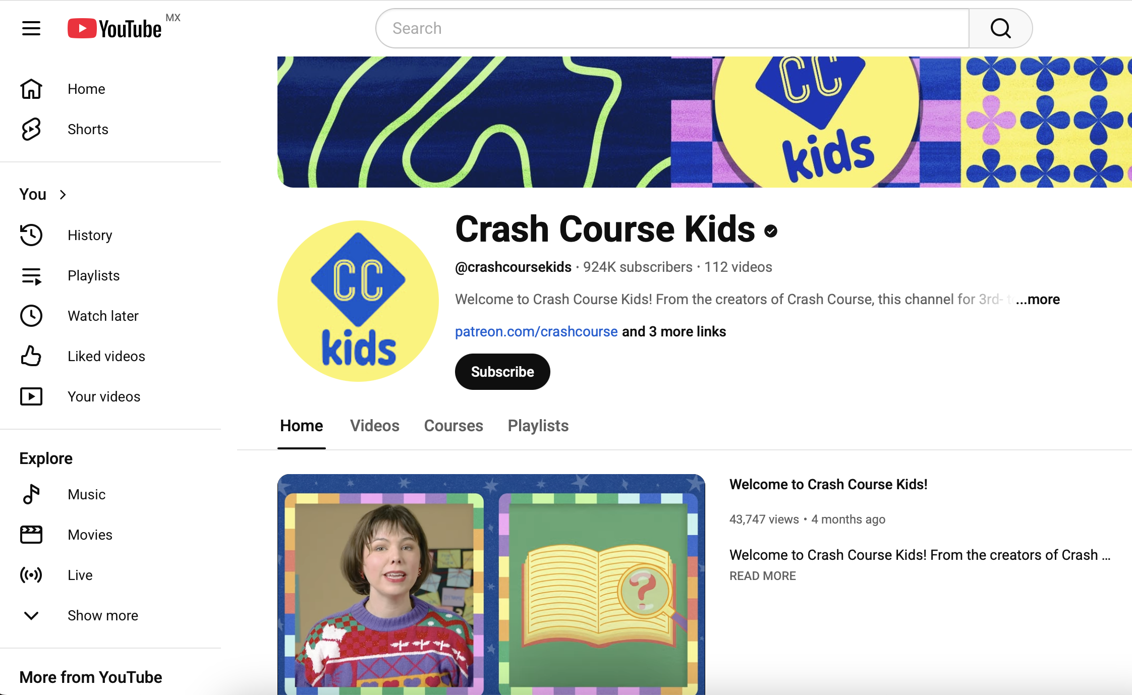 Crash Course Kids Channe