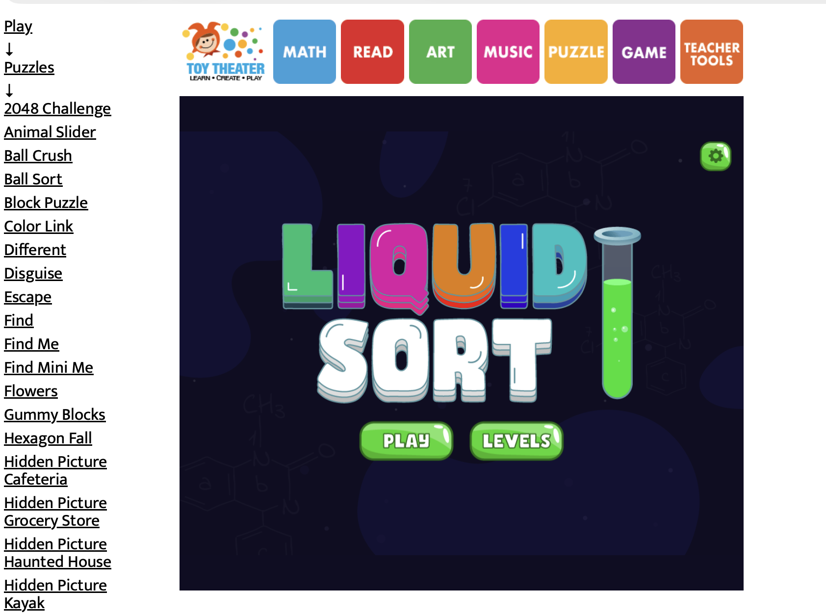 Liquid Sort on Toytheater.com